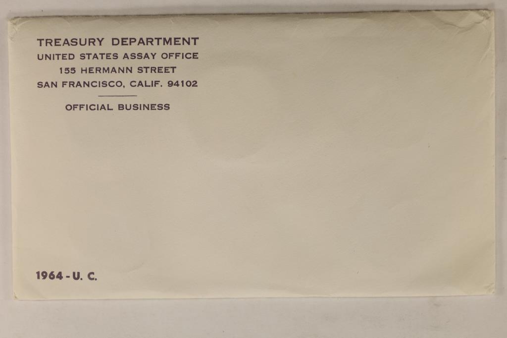 1964 US MINT SET (UNC) P/D (WITH ENVELOPE) (1 of 2)