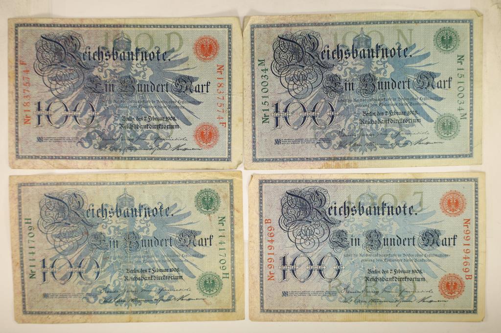 4 - 1908 GERMAN 100 MARK NOTES (1 of 2)