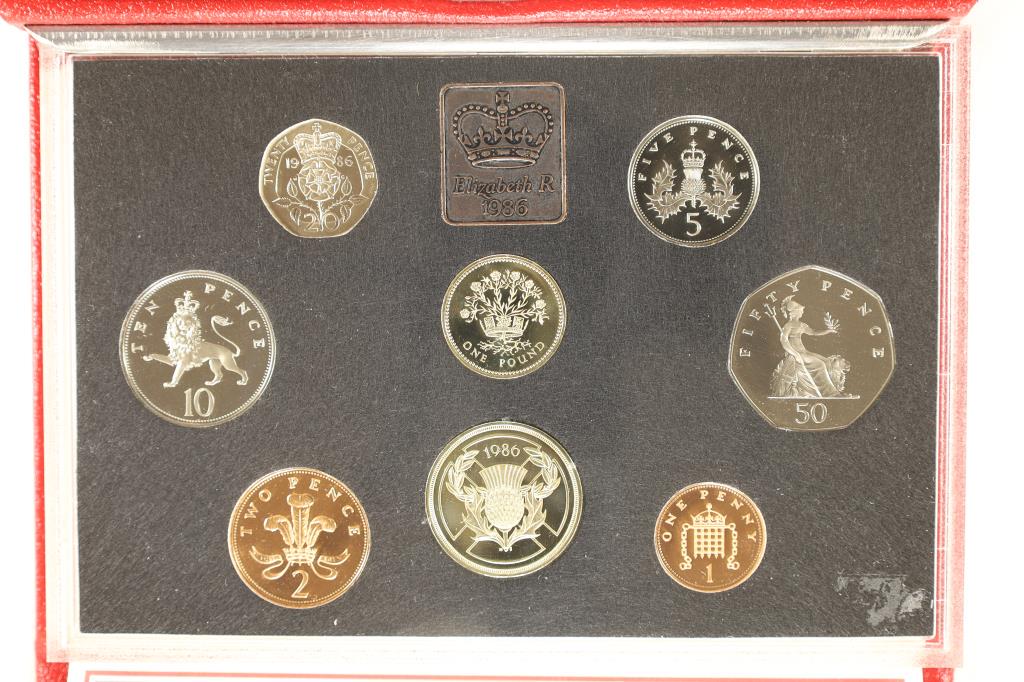 1986 UNITED KINGDOM PROOF COIN COLLECTION (NO BOX) (1 of 4)