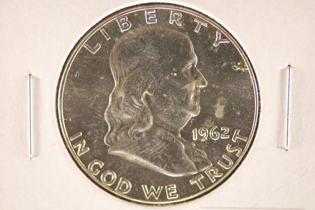 1962-D FRANKLIN HALF DOLLAR BRILLIANT UNC (1 of 2)