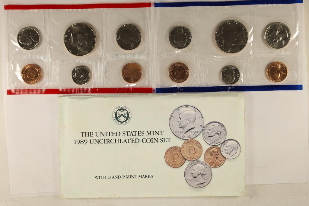 1989 US MINT SET (UNC) P/D (WITH ENVELOPE) (1 of 2)