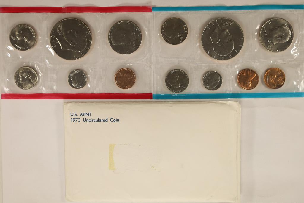1973 US MINT SET (UNC) P/D/S (WITH ENVELOPE) (1 of 2)