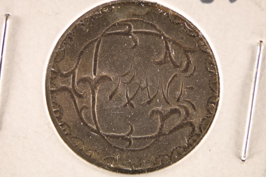 LOVE TOKEN ON 1886 SILVER SEATED LIBERTY DIME:: C. CRANE (XF)