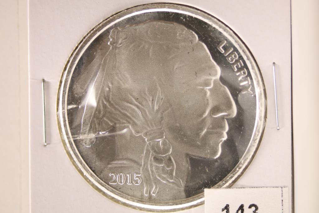 1 TROY OZ .999 FINE SILVER PROOF ROUND 2015 INDIAN (1 of 2)