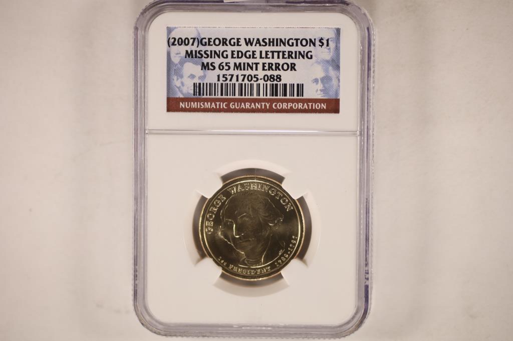 ERROR MISSING EDGE LETTERING 2007 PRESIDENTIAL (1 of 2)