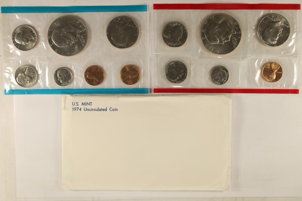 1974 US MINT SET (UNC) P/D/S (WITH ENVELOPE) (1 of 2)