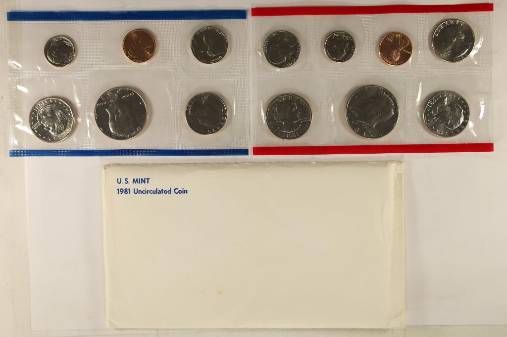 1981 US MINT SET (UNC) P/D (WITH ENVELOPE) (1 of 2)