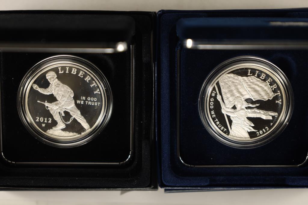 2-COMMEMORATIVE PF SILVER DOLLARS: 2012-W (1 of 2)