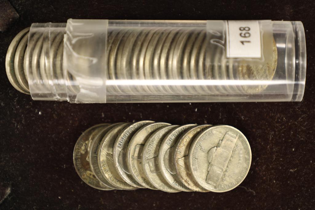 ROLL OF 40-1945-P 35% SILVER JEFFERSON WAR NICKELS (1 of 1)
