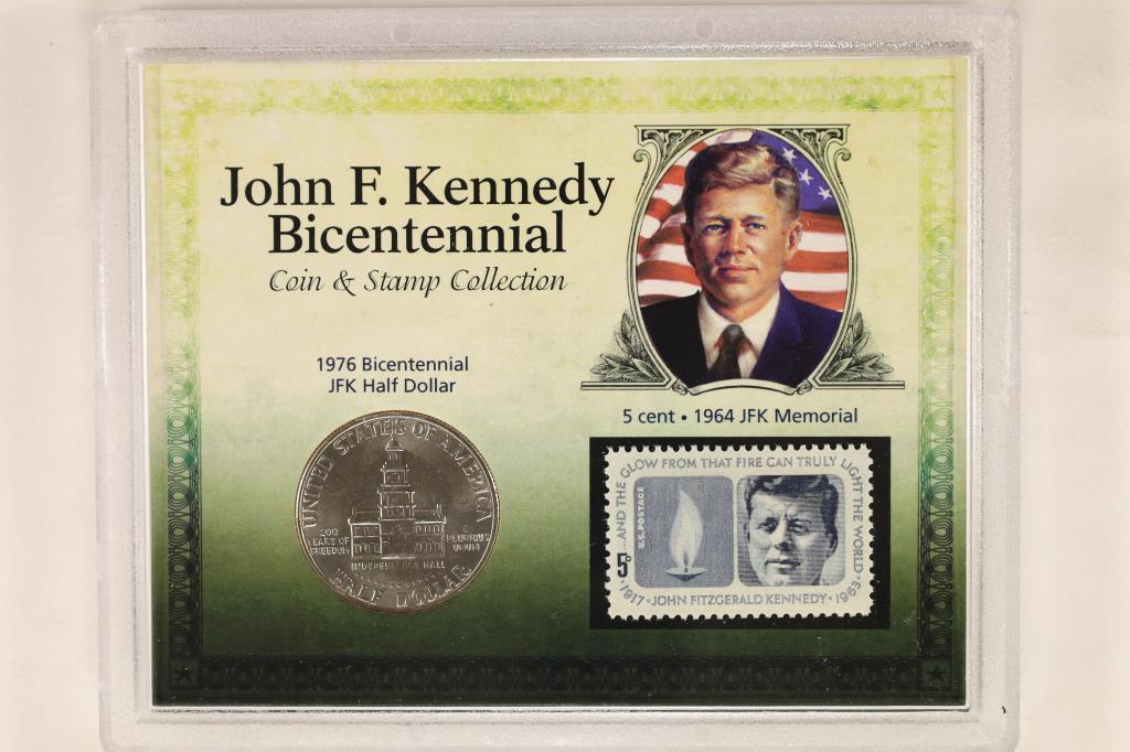 JOHN F. KENNEDY BICENTENNIAL COIN & STAMP (1 of 2)