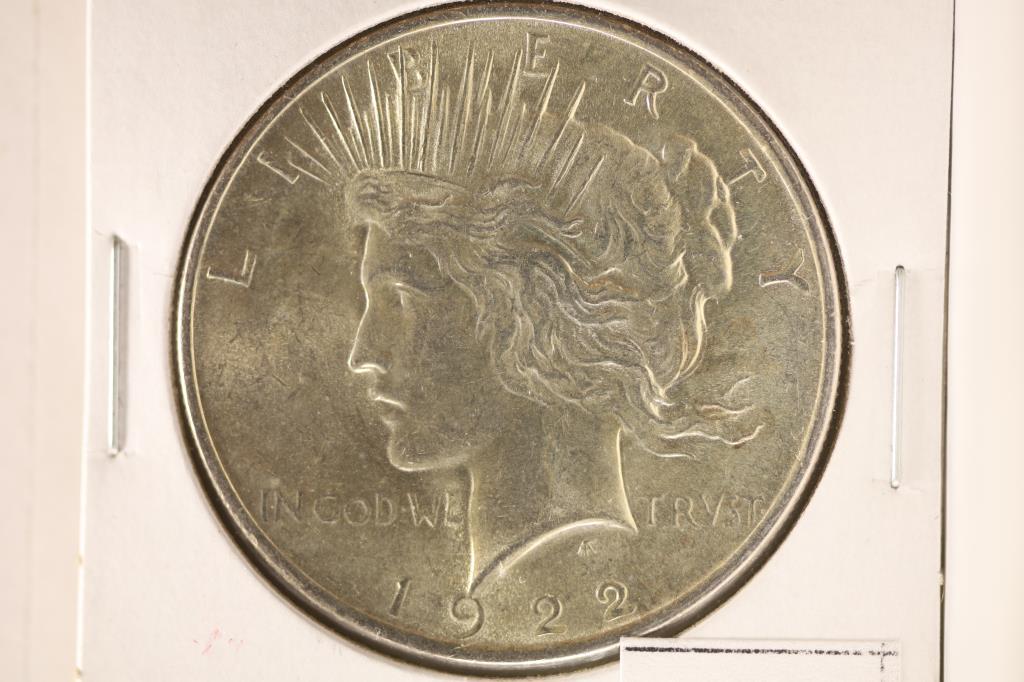 1922 PEACE SILVER DOLLAR BRILLIANT UNC (1 of 2)