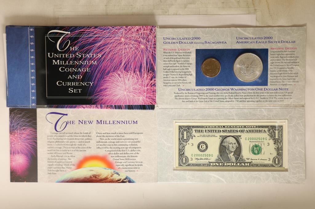2000 US MILLENNIUM COINAGE & CURRENCY SET (1 of 2)