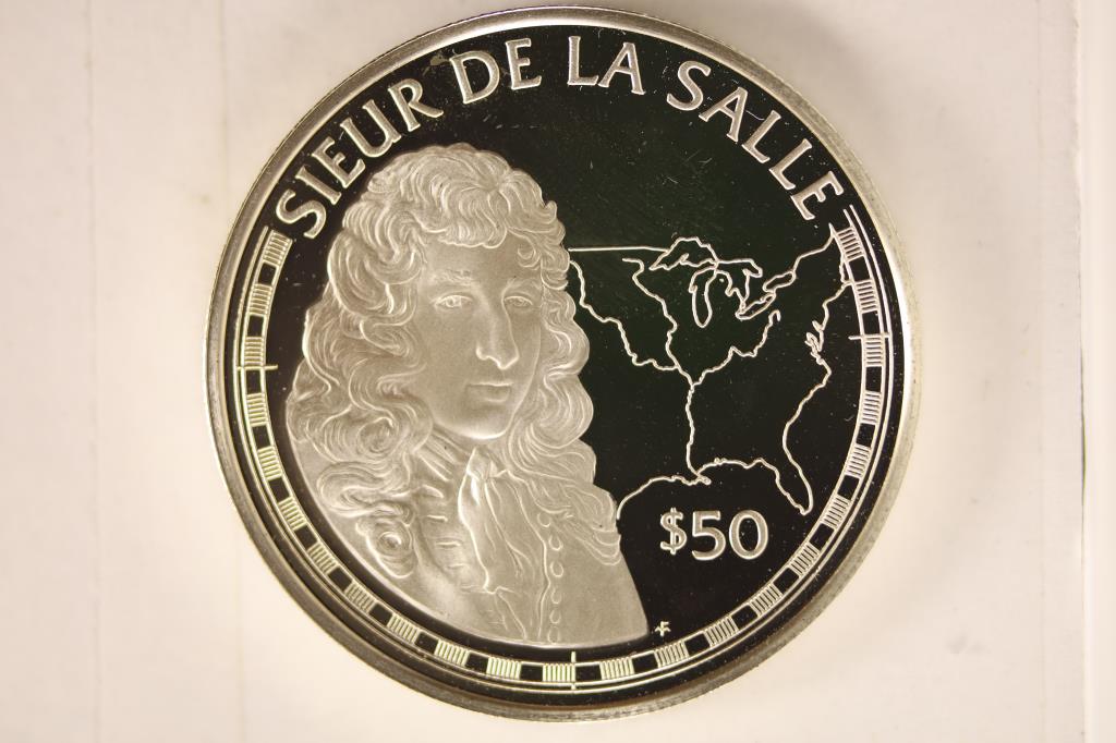 1988 COOK ISLAND SILVER $50. BU .6187 OZ ASW (1 of 2)