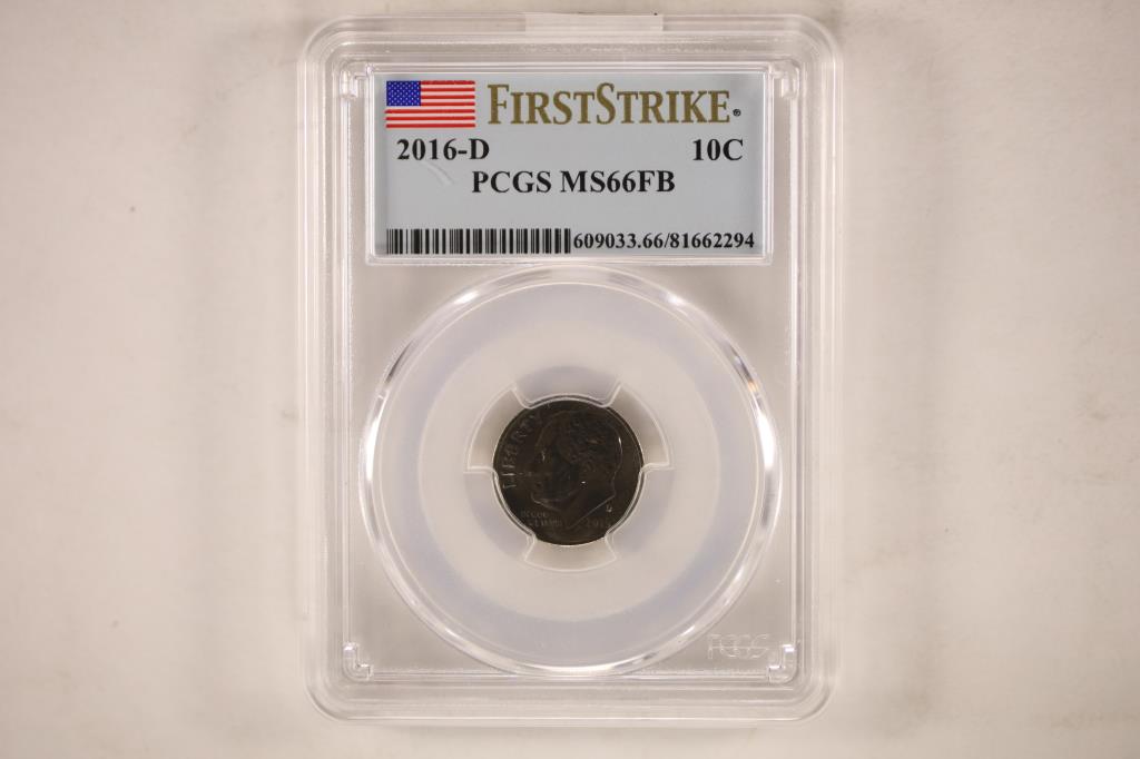 2016-D ROOSEVELT DIME PCGS MS66FB 1ST STRIKE (1 of 2)