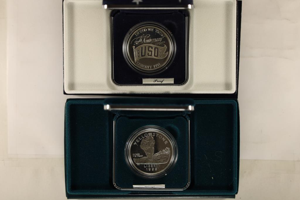 2 COMMEMORATIVE SILVER DOLLAR SETS: 1999-P (1 of 2)