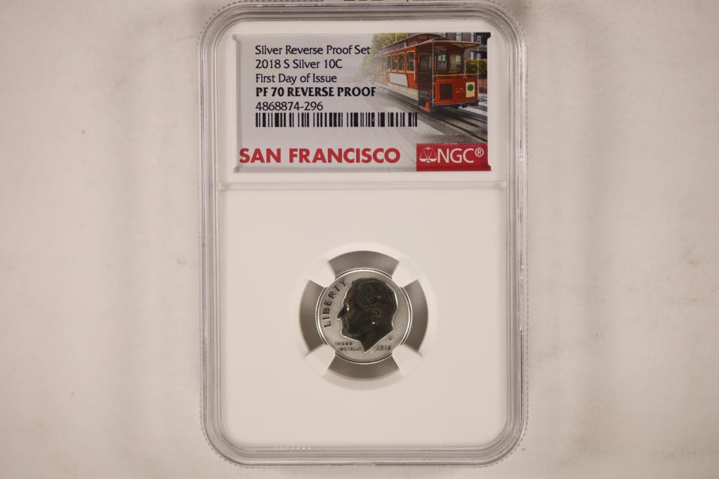 2018-S SILVER ROOSEVELT DIME NGC PF70 REV. PROOF (1 of 2)