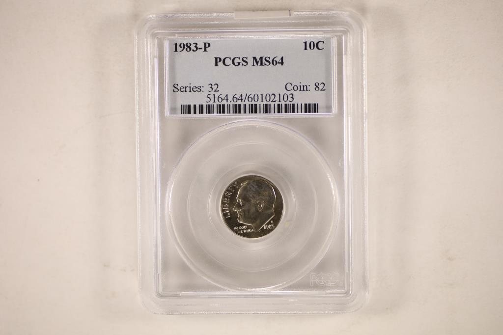1983-P ROOSEVELT DIME PCGS MS64 (1 of 2)