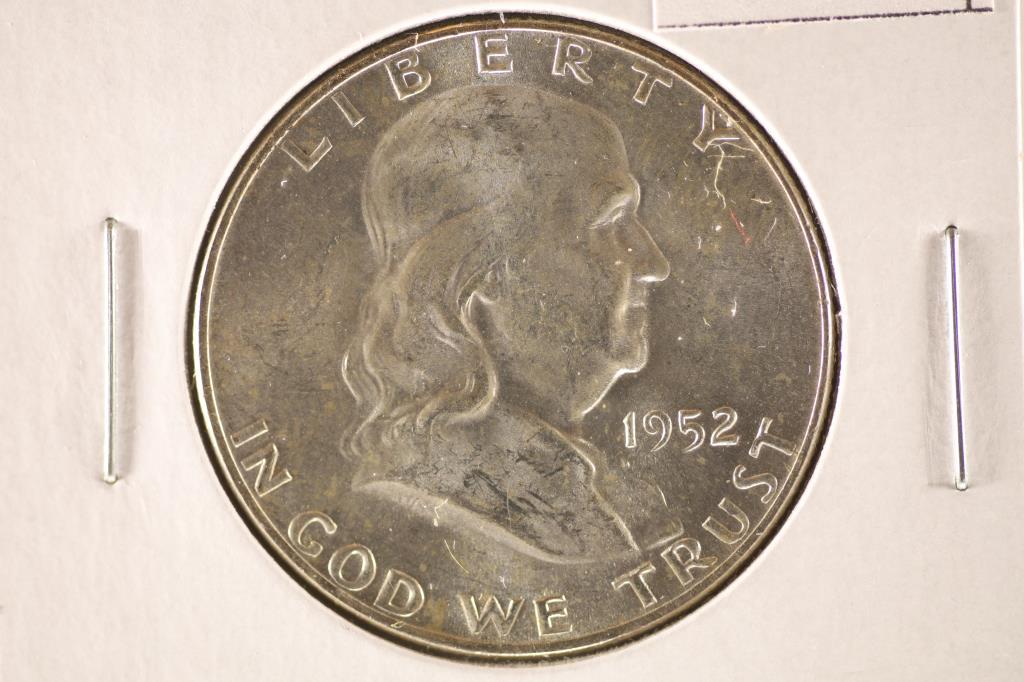 1952 FRANKLIN HALF DOLLAR BRILLIANT UNC (1 of 2)