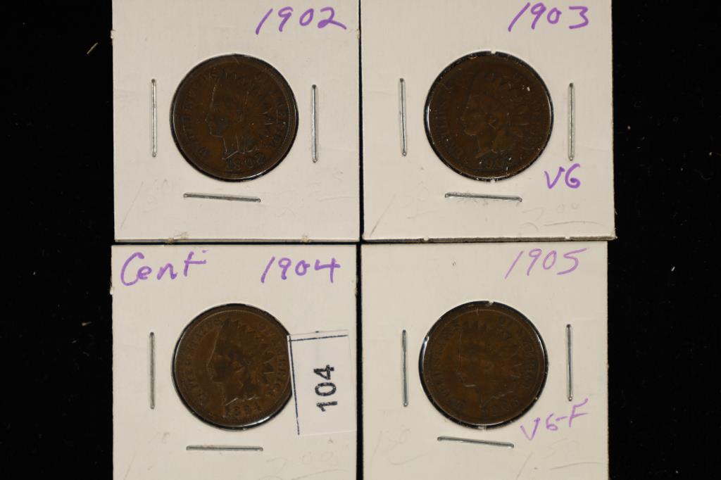 1902,1903,1904 & 1905 INDIAN HEAD CENTS (1 of 2)