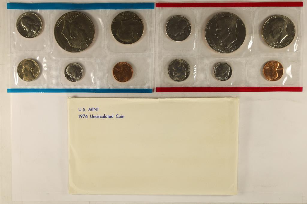 1976 US MINT SET (UNC) P/D (WITH ENVELOPE) (1 of 2)