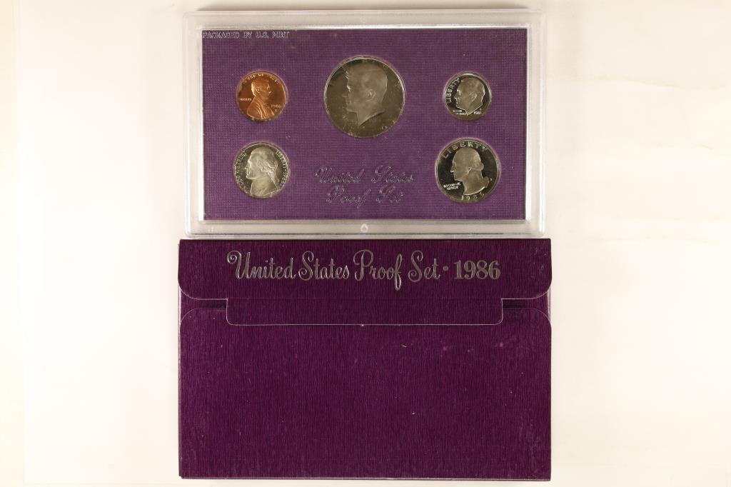 1986 US PROOF SET (WITH BOX) (1 of 2)