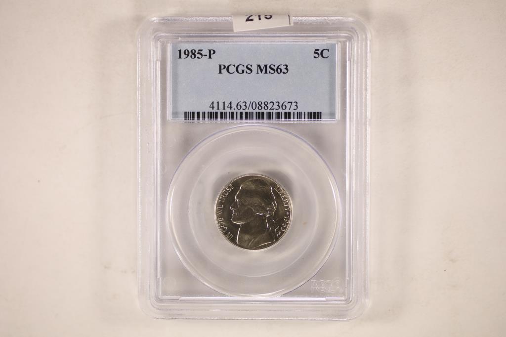 1985-P JEFFERSON NICKEL PCGS MS63 (1 of 2)