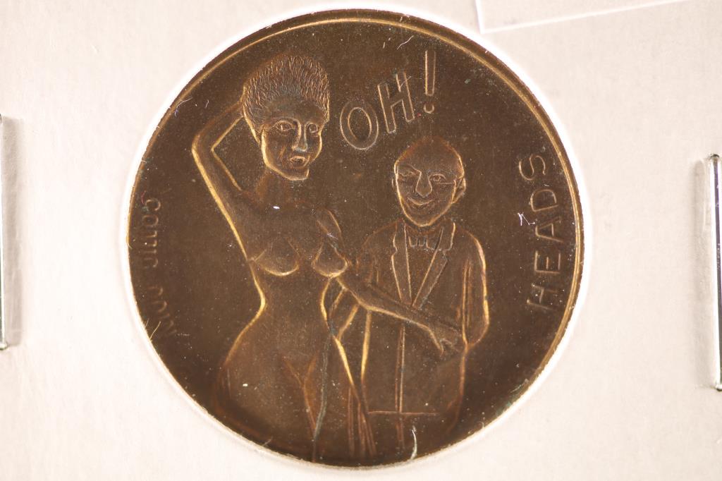 WOMEN THEMED METAL FLIPPER TOKEN (1 of 2)