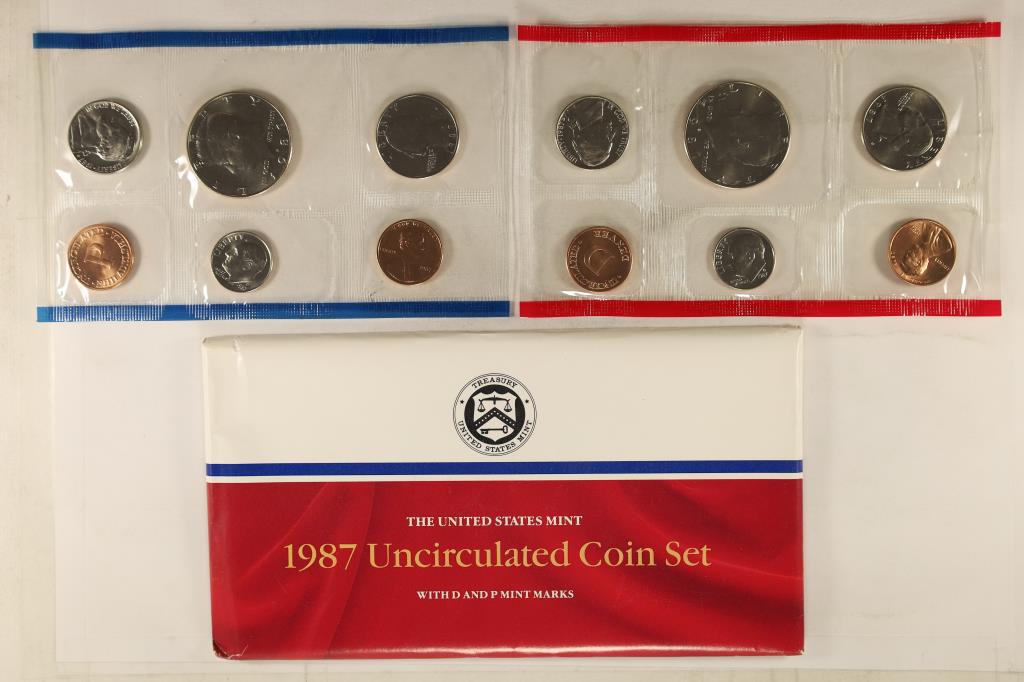 1987 US MINT SET (UNC) P/D (WITH ENVELOPE) (1 of 2)