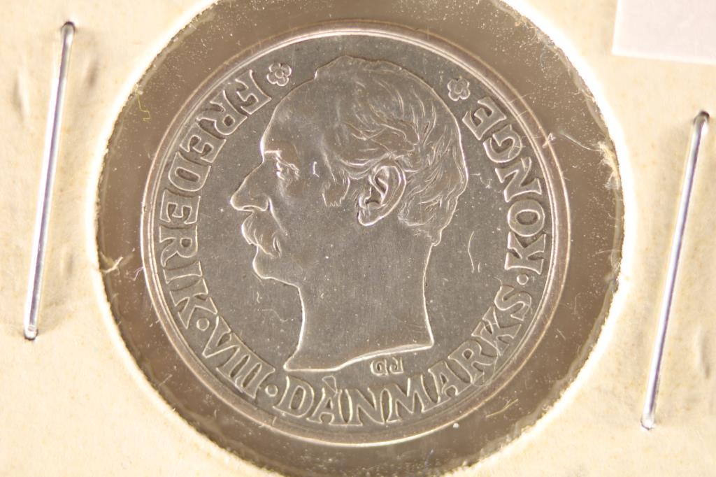 1911 DENMARK SILVER 25 ORE BRILLIANT EF HIGH BOOK (1 of 2)