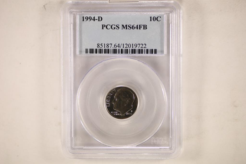 1994-D ROOSEVELT DIME PCGS MS64FB (1 of 2)