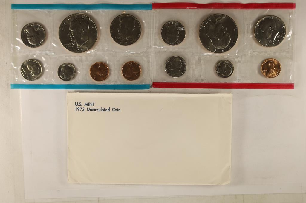 1973 US MINT SET (UNC) P/D/S (WITH ENVELOPE) (1 of 2)