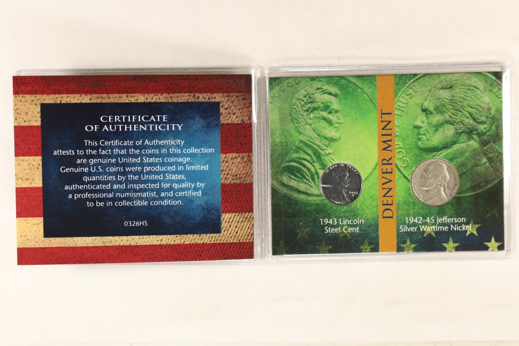 RARE COINS THAT HELPED WIN WWII CONTAINS: 1943-D (1 of 3)