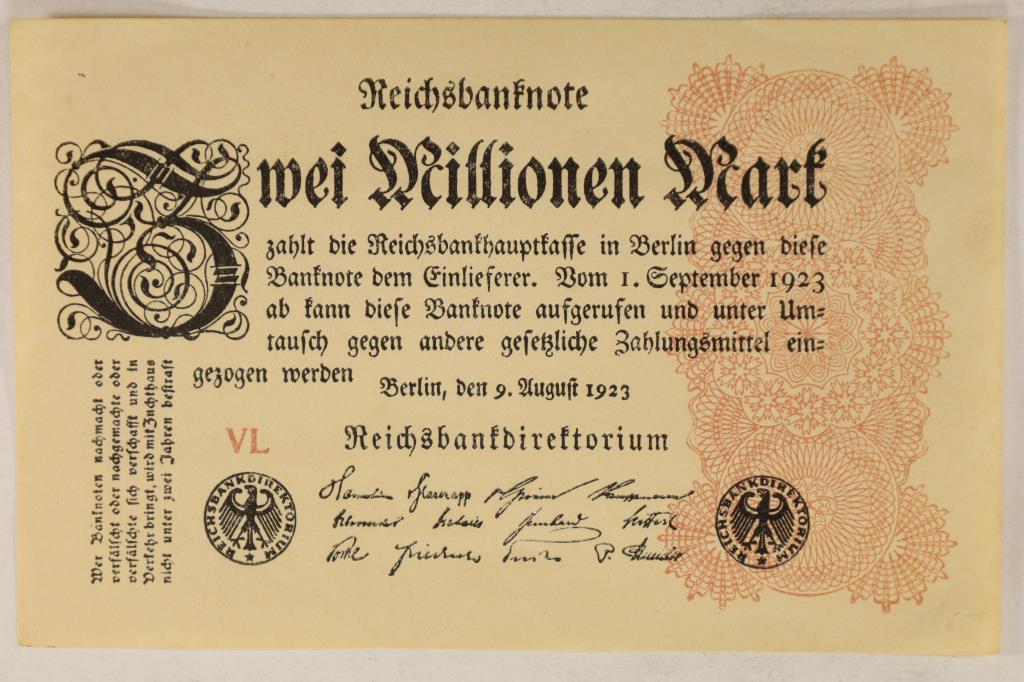1923 GERMAN MILLION MARK CRISP UNC BILL (1 of 2)