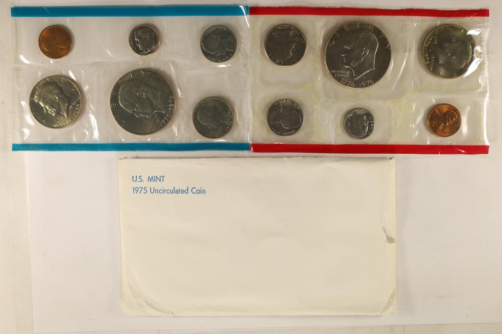 1975 US MINT SET (UNC) P/D (WITH ENVELOPE) (1 of 2)