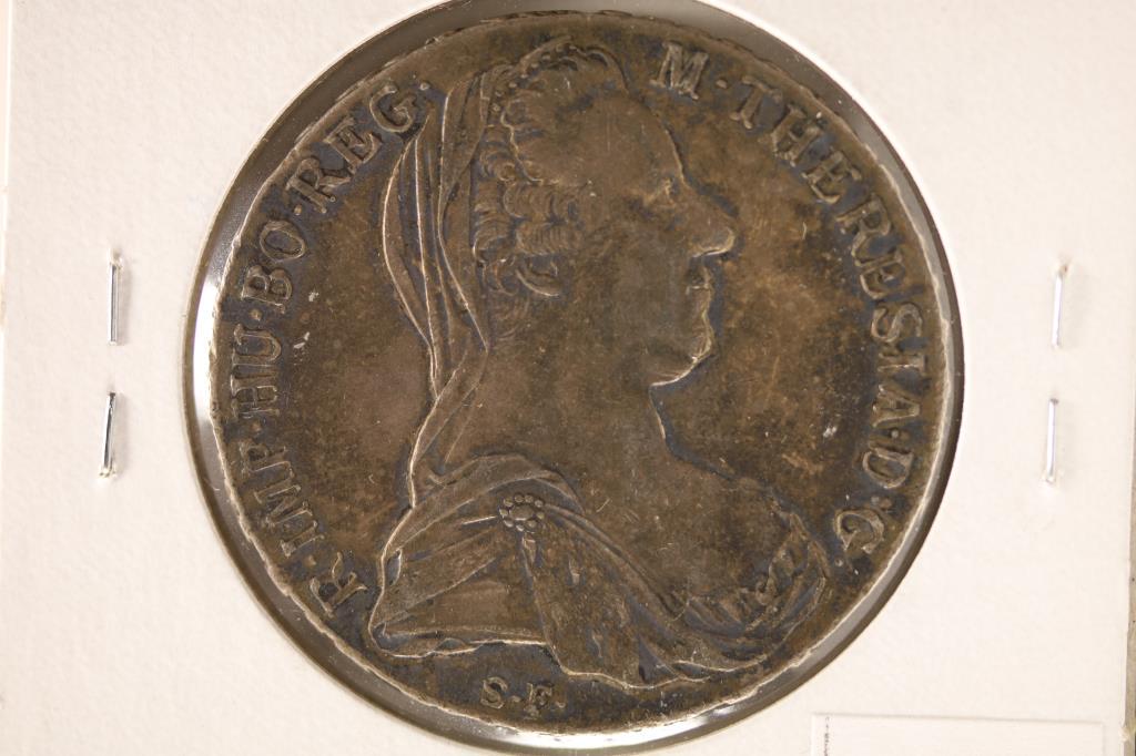 1780 AUSTRIA MARIA THERESIA THALER (SILVER): WATCH FOR OUR NEXT AUTION ON MON. JULY 11TH, 2022 AT 7 PM EDT