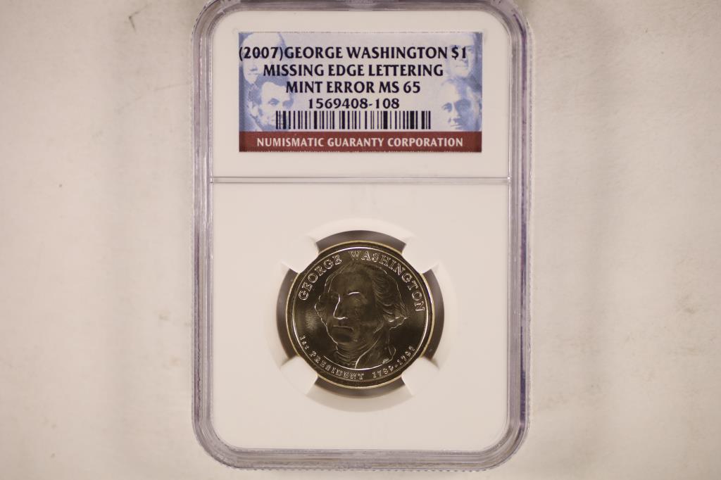 ERROR 2007 PRESIDENTIAL DOLLAR MISSING EDGE LETTER (1 of 2)