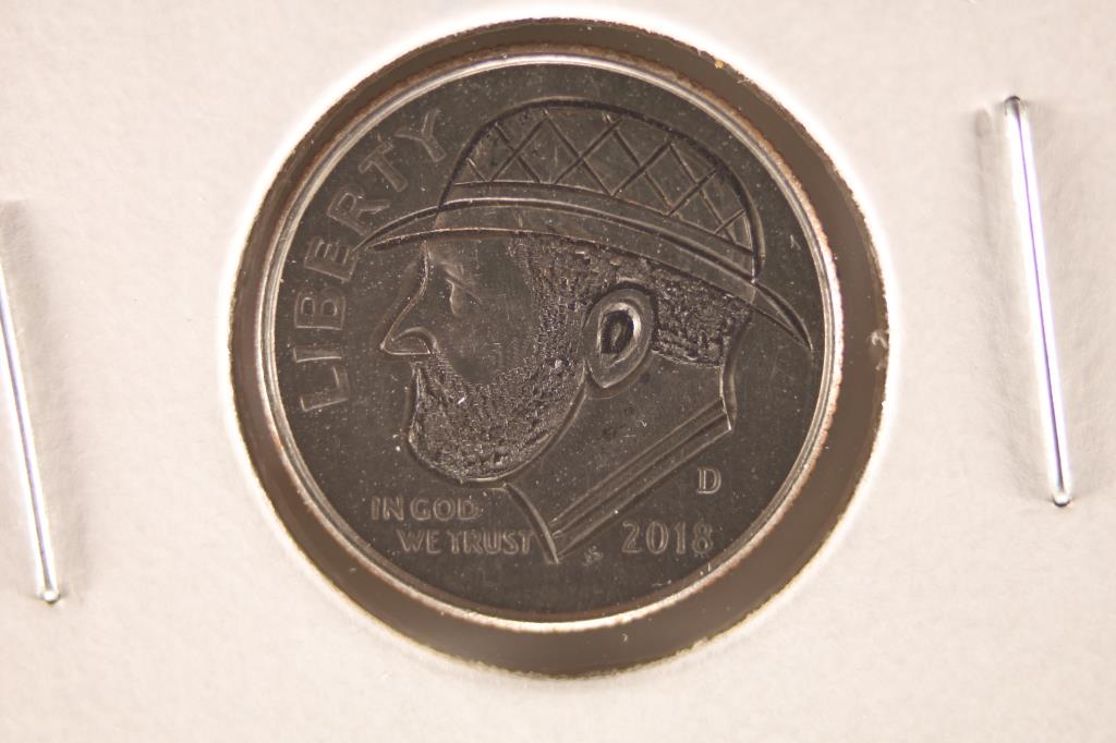 HOBO DIME ON A 2018-D ROOSEVELT DIME BRILLIANT UNC: NEAT PIECE HAND ENGRAVED, USUALLY DO NOT SEE DIMES DONE UP