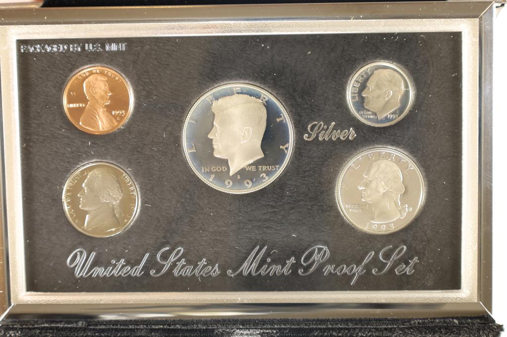 1993 US SILVER PREMIER PROOF SET (WITH BOX) (1 of 3)