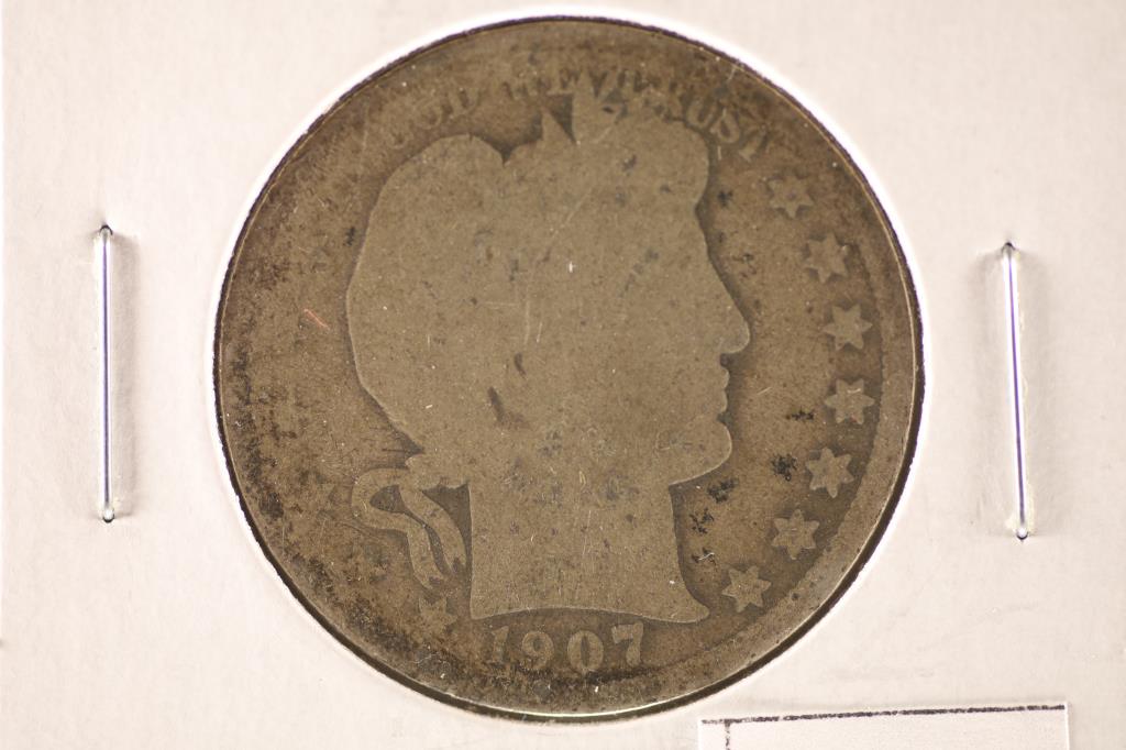 1907-D BARBER HALF DOLLAR (1 of 2)