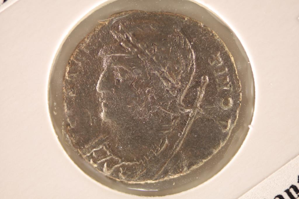 330-333 A.D. COMMEMORATIVE ANCIENT COIN (FINE): WATCH FOR OUR NEXT AUCTION ON MONDAY JULY 25TH, 2022 AT 7 PM EDT