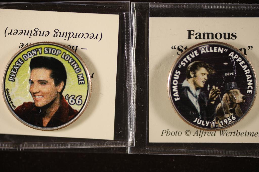 2-COLORIZED ELVIS PRESLEY KENNEDY HALF DOLLARS (1 of 2)