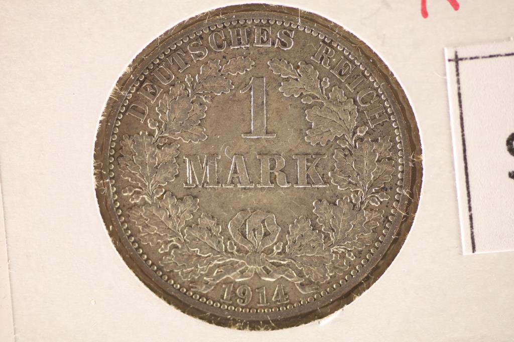 1914-A GERMAN SILVER 1 MARK .01596 OZ. ASW (1 of 2)