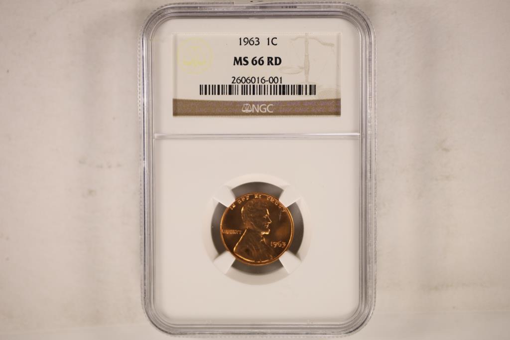 1963 LINCOLN CENT NGC MS66RD (1 of 2)