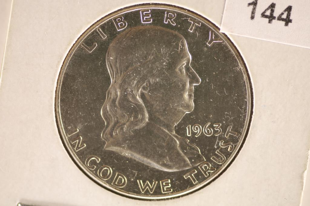 1963 FRANKLIN HALF DOLLAR BRILLIANT UNC (1 of 2)