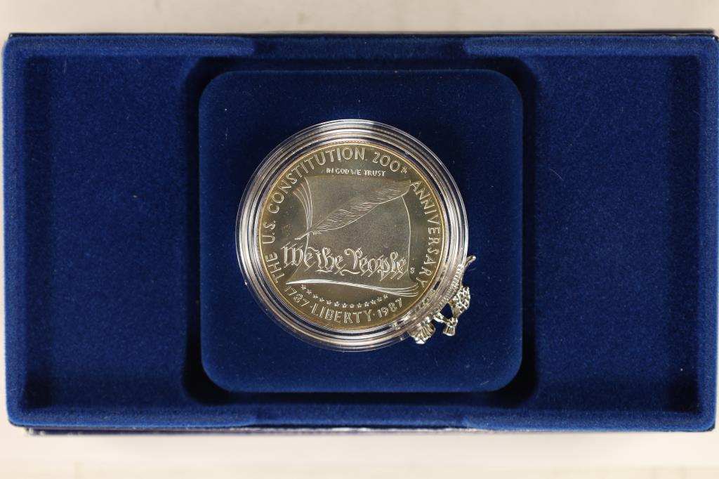 1987-S US CONSTITUTION PROOF SILVER $1 ORIGINAL (1 of 3)