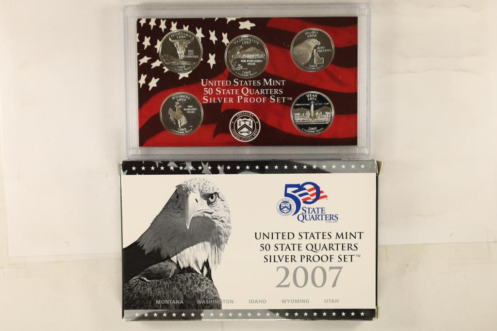 2007 SILVER US 50 STATE QUARTERS PROOF SET WITHBOX (1 of 2)
