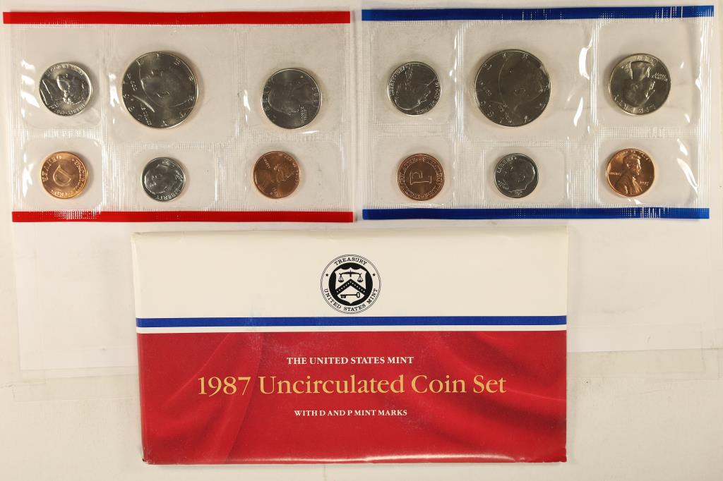 1987 US MINT SET (UNC) P/D (WITH ENVELOPE) (1 of 2)