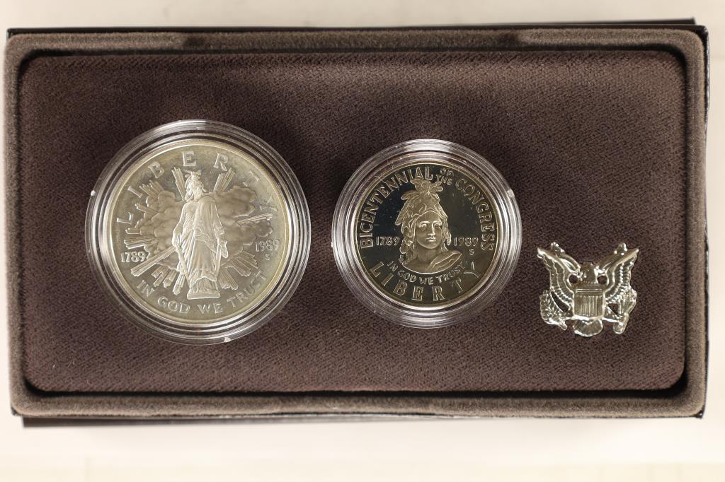 1989-2 COIN US CONGRESSIONAL COIN SET: CONTAINS (1 of 3)