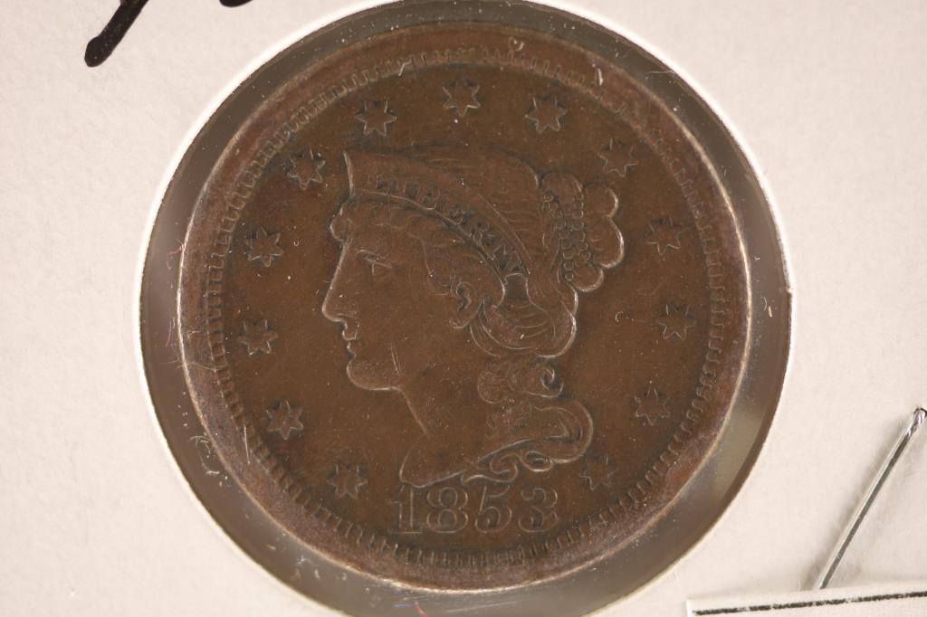 1853 US LARGE CENT VERY FINE (1 of 2)