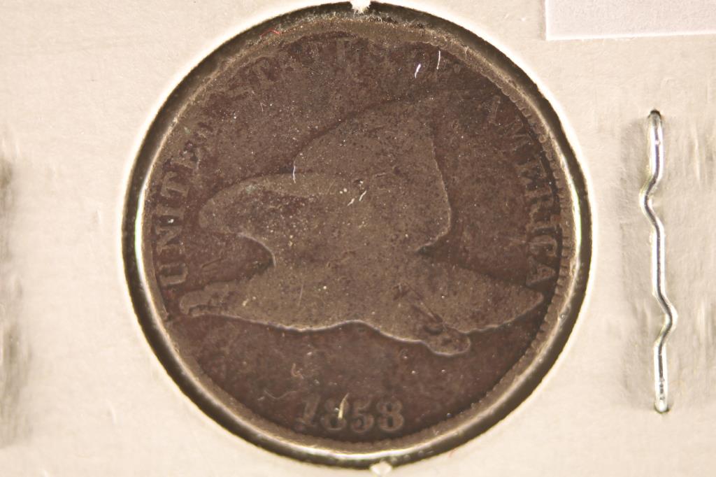 1858 US FLYING EAGLE CENT (1 of 2)